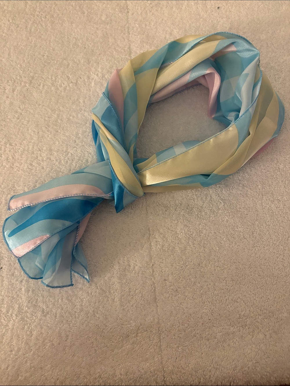 Old Navy Pastel Striped Sheer Scarf in Blue, Pink & Yellow